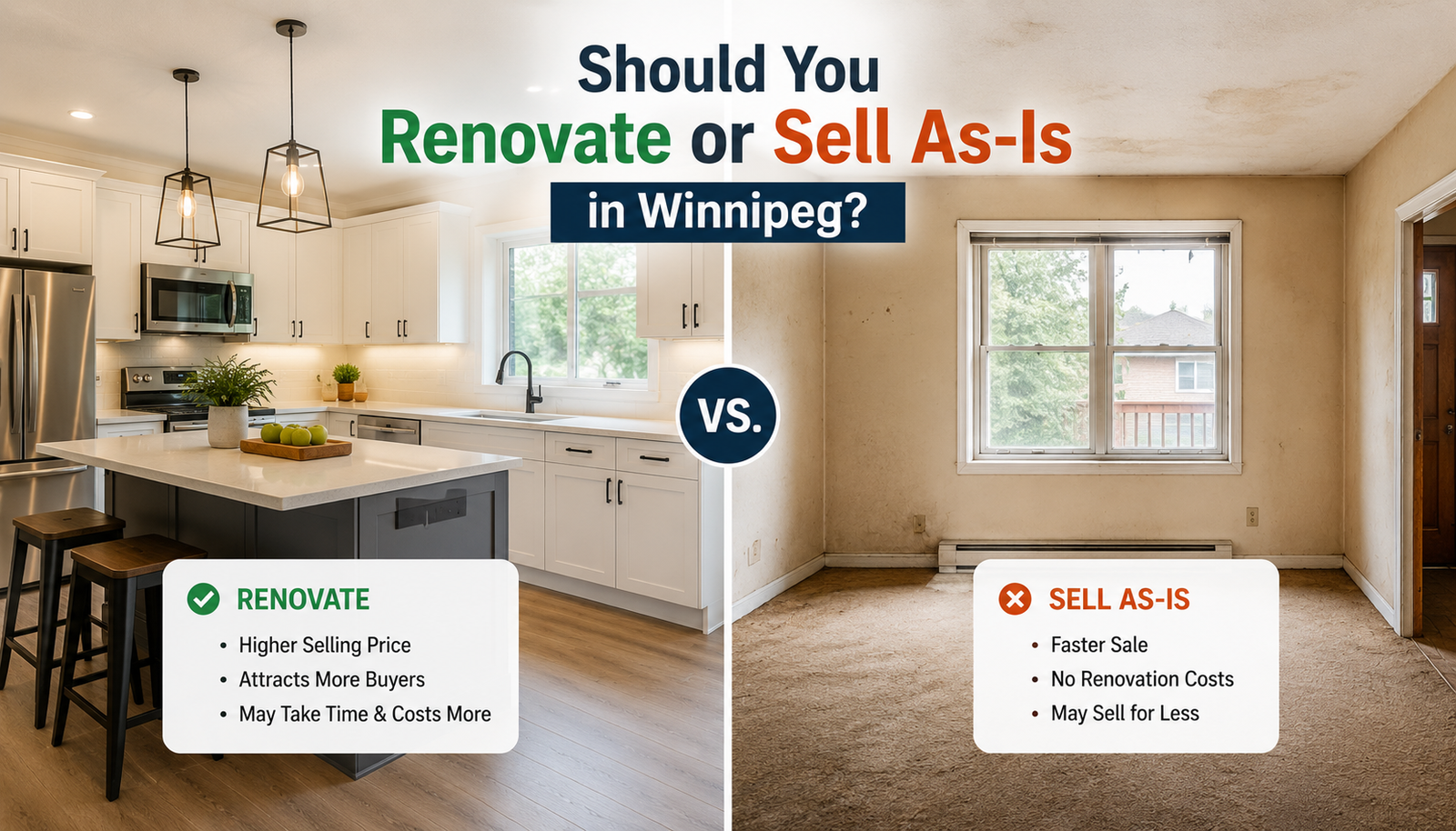 Should You Renovate or Sell As-Is in Winnipeg?